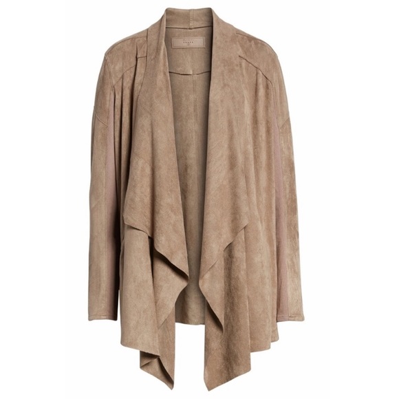 NWT Blank NYC Faux Suede Black Drape Jacket - Picture 5 of 7